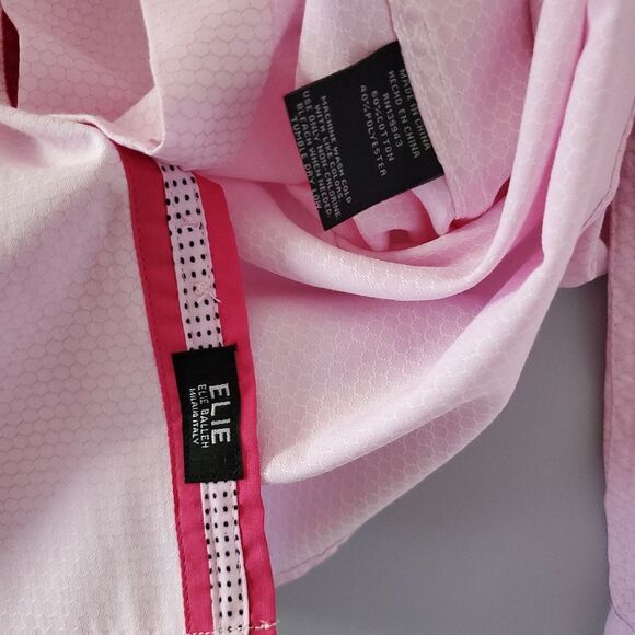 Elie Balleh Collection Modern Fit Pink Button-down Dress Shirt Size 20 - Picture 8 of 9
